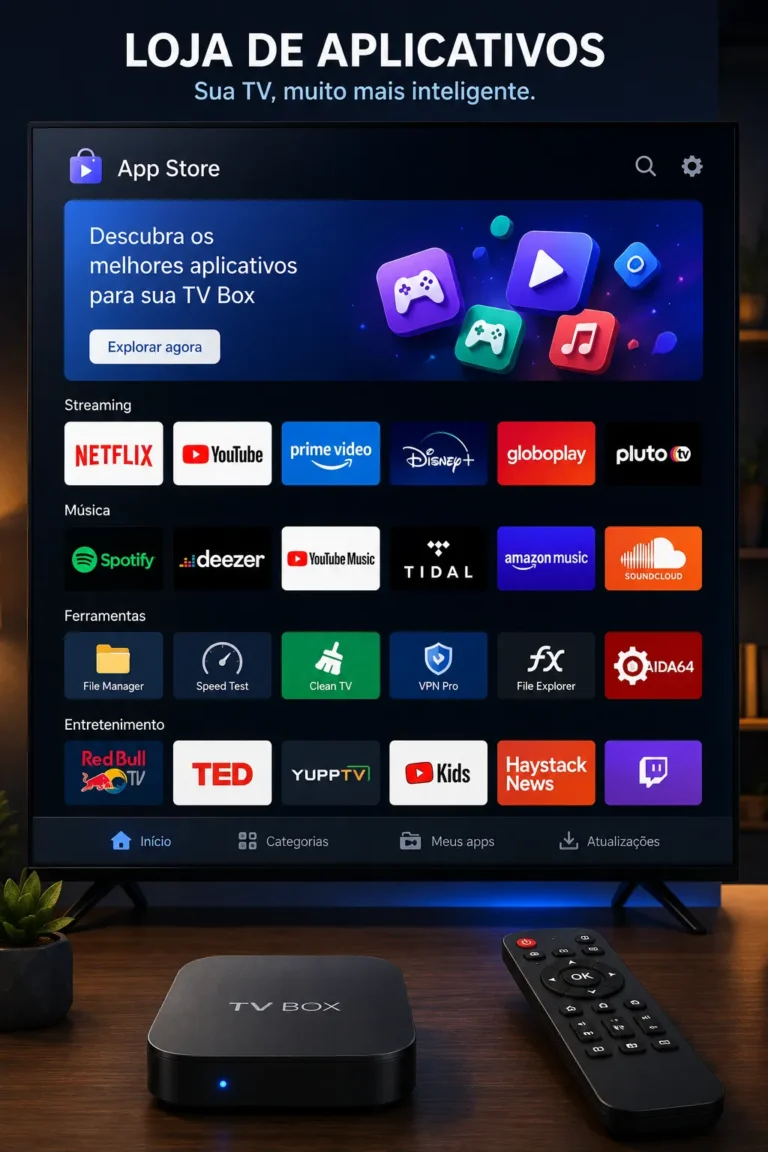 Aplicativos para TV Box e Google Play Store