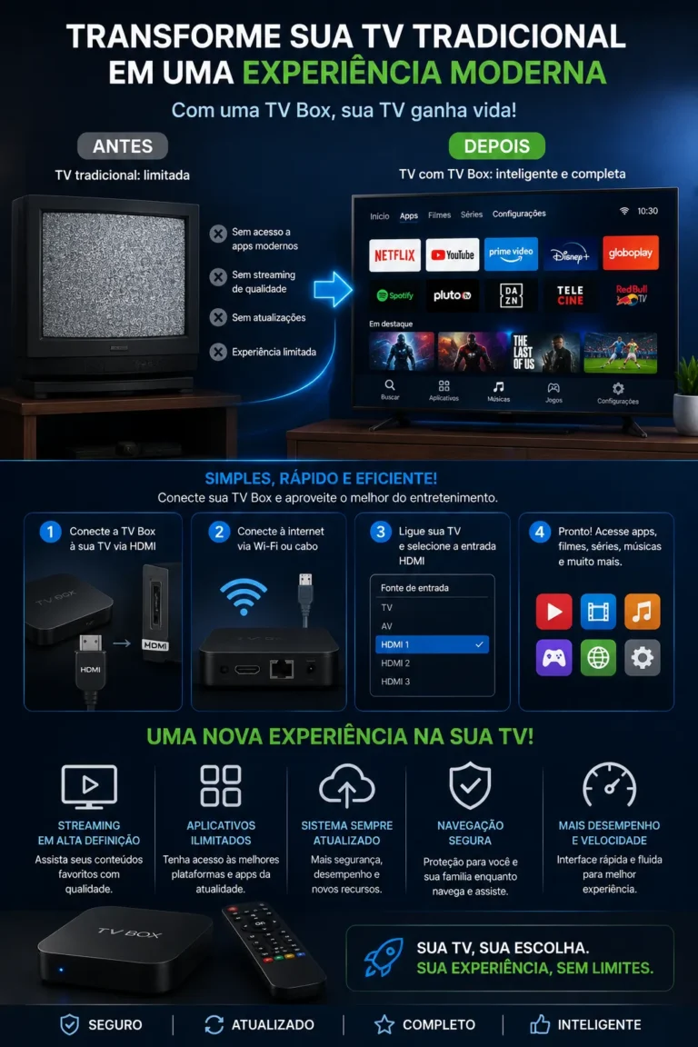 Como transformar TV antiga em Smart TV com TV Box