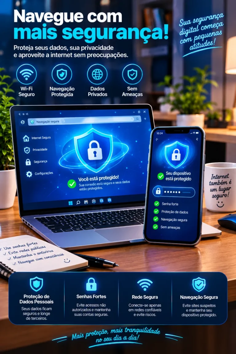 Privacidade segurança online e cibersegurança no dia a dia digital