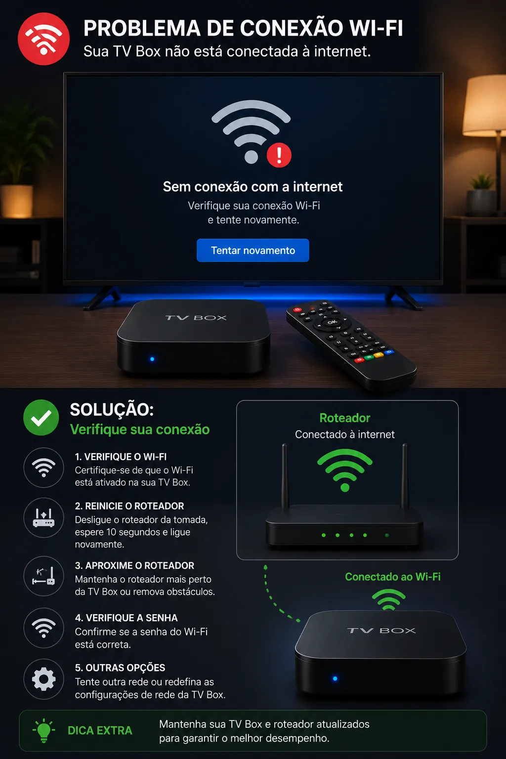 TV Box não conecta ao Wi-Fi como resolver
