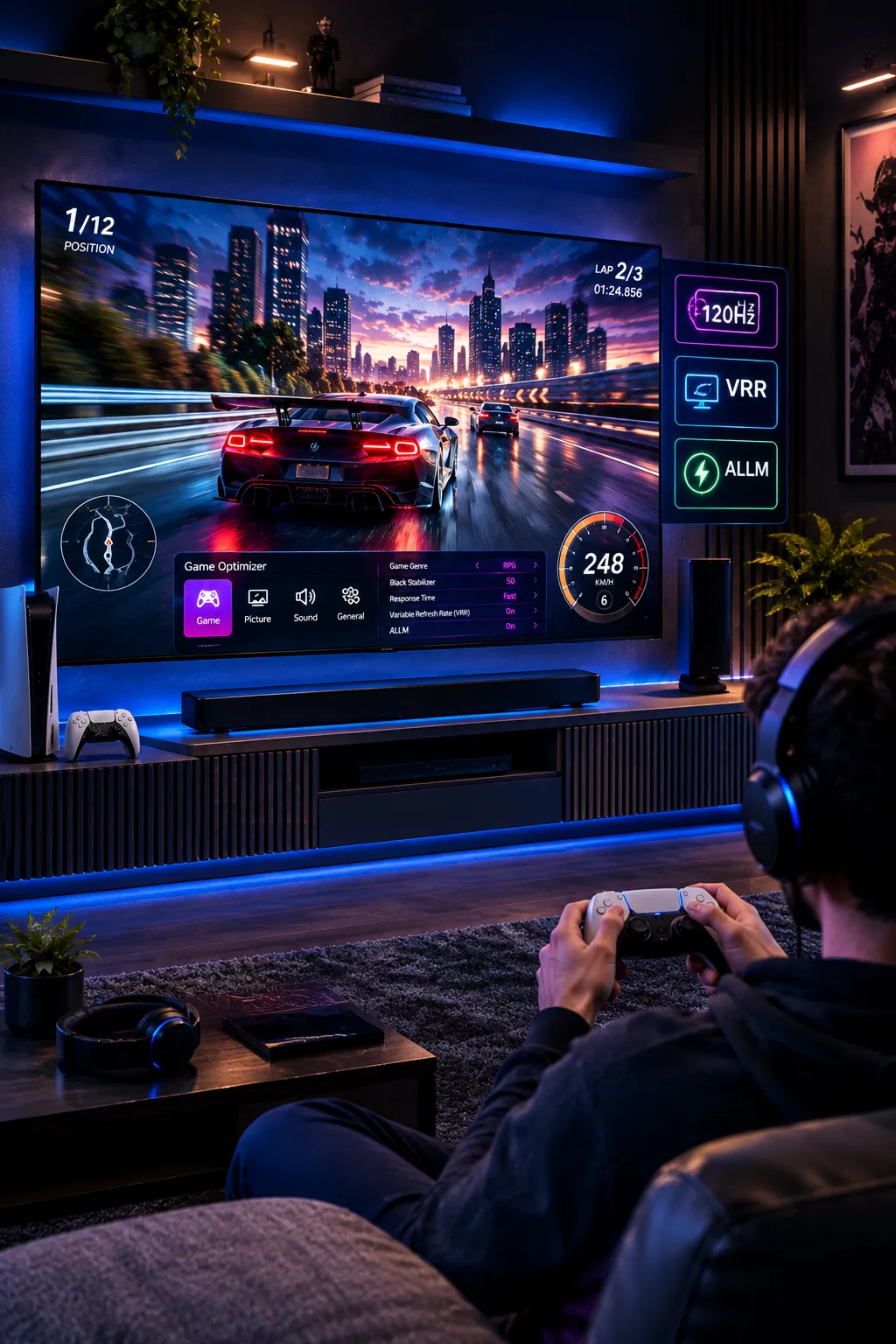 TV LG gamer com 120 Hz, HDMI 2.1, VRR e Game