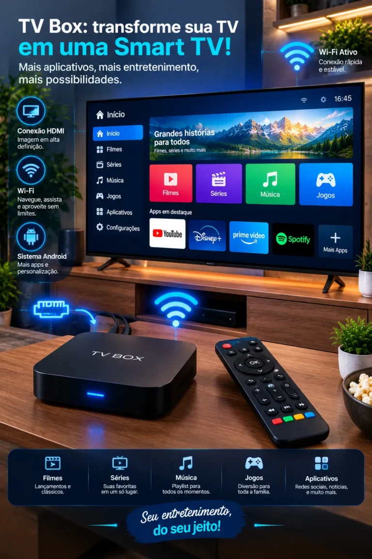 Tech On Dicas TV Box configuração HDMI Wi-Fi e aplicativos