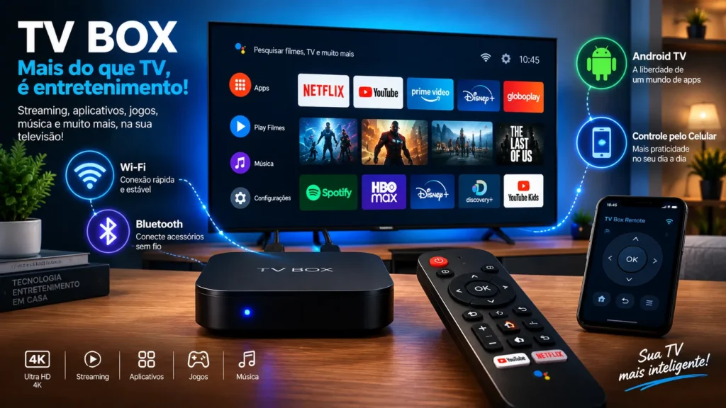 Tech on Dicas TV controle remoto para TV Box e Android TV